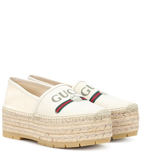 gucci logo platform espadrille|Gucci sandals.